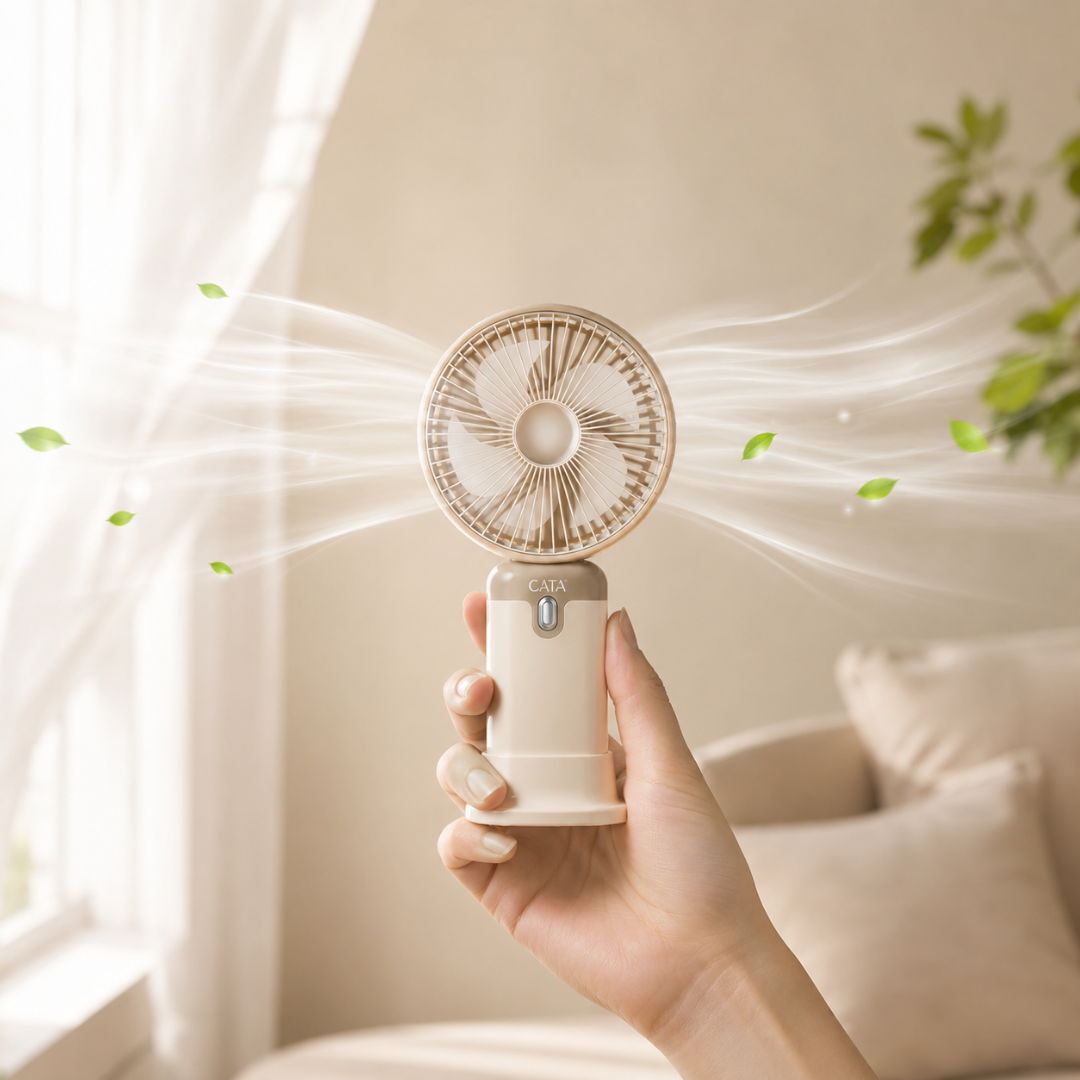Cata Şarjlı Mini El Vantilatörü – Type-C USB Taşınabilir Sessiz Fan