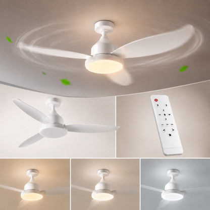 91 CM Kumandalı LED Tavan Vantilatörü – Sessiz 3 Hızlı Modern Tavan Fanı