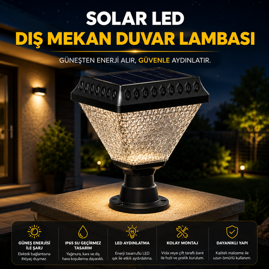 Cata CT-7315 30W Solar LED Set Üstü Bahçe Aydınlatma – 200 Lümen IP65 6500K