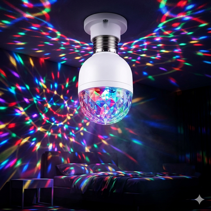 Mini RGB Disco Ampul – E27 Renkli Işık Efektli Parti Lambası