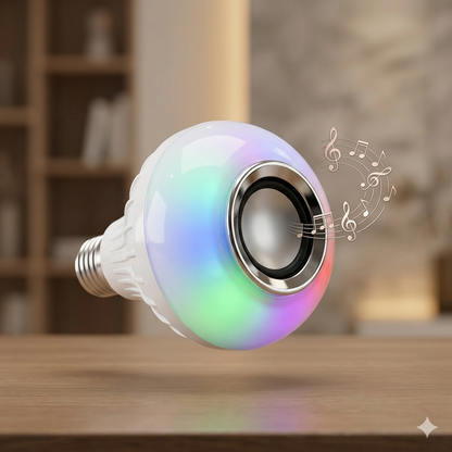 RGB Müzik Çalar Bluetooth LED Ampul – 12 Renk Kumandalı E27 Akıllı Lamba